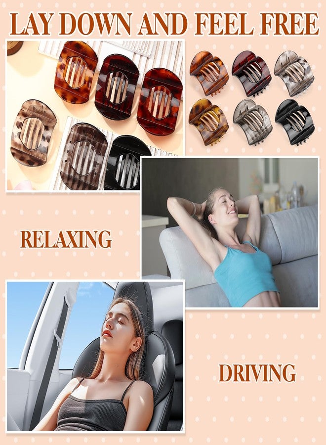 ProSuites 6 Pack Large Flat Hair Clips for Women Girls, Strong Hold French Claw Clips for Thin Hair, Minimalist Hair Accessories for Work/Travel (Tortoiseshell) - Image 4